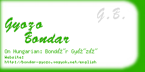 gyozo bondar business card